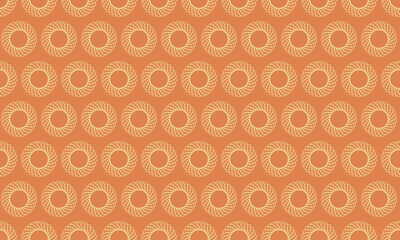 Elegant geometric pattern featuring repeating circular designs in warm, earthy tones. Perfect for textile prints, website backgrounds, or any design needing a sophisticated, minimalist aesthetic.