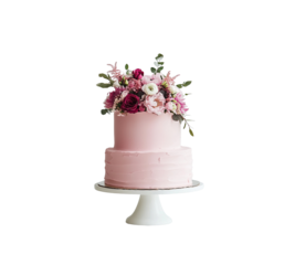 Wedding cake isolated on transparent background 