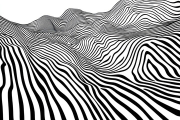 PNG Black thin lines design white wavy.