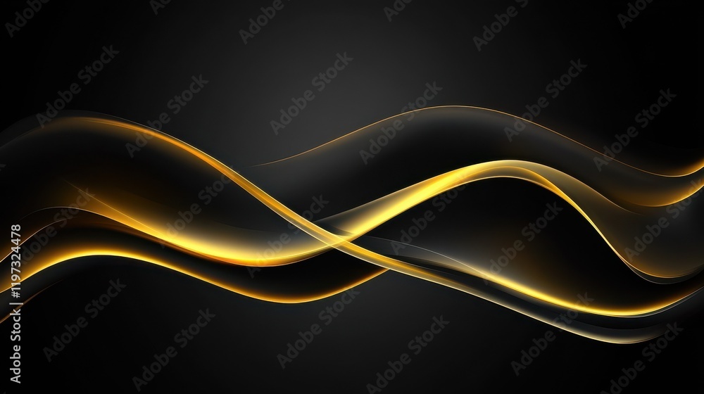 Poster dark abstract smooth lines vector minimal background