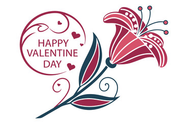 Obraz premium happy valentine day illustration of a heart