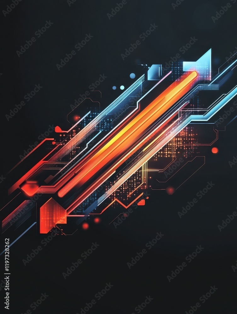 Poster vector technical design with arrows. eps 10