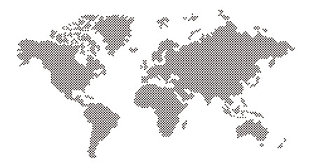 Dotted world map