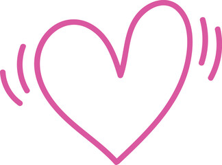 Hand Drawn Heart Doodle, valentine day