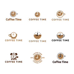 Obraz premium Set of Simple coffee icon, logo illustration.
