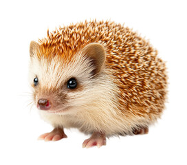 Obraz premium Hedgehog close-up animal studio setting front view high fidelity for wildlife enthusiasts isolated on transparent background png