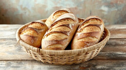 Basket with baguettes