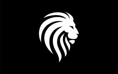  lion head logo vector illustration, lion king logo template