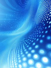 Obraz premium Abstract connected dots on bright blue background. Technology concept