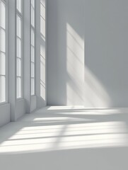 Fototapeta premium Abstract light grey background/interior. Copy space