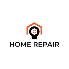 House Repairs logo design template vector illustration. House renovation symbol, icon.