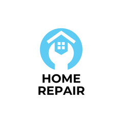 House Repairs logo design template vector illustration. House renovation symbol, icon.