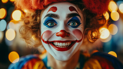 Fototapeta premium clown with a wig