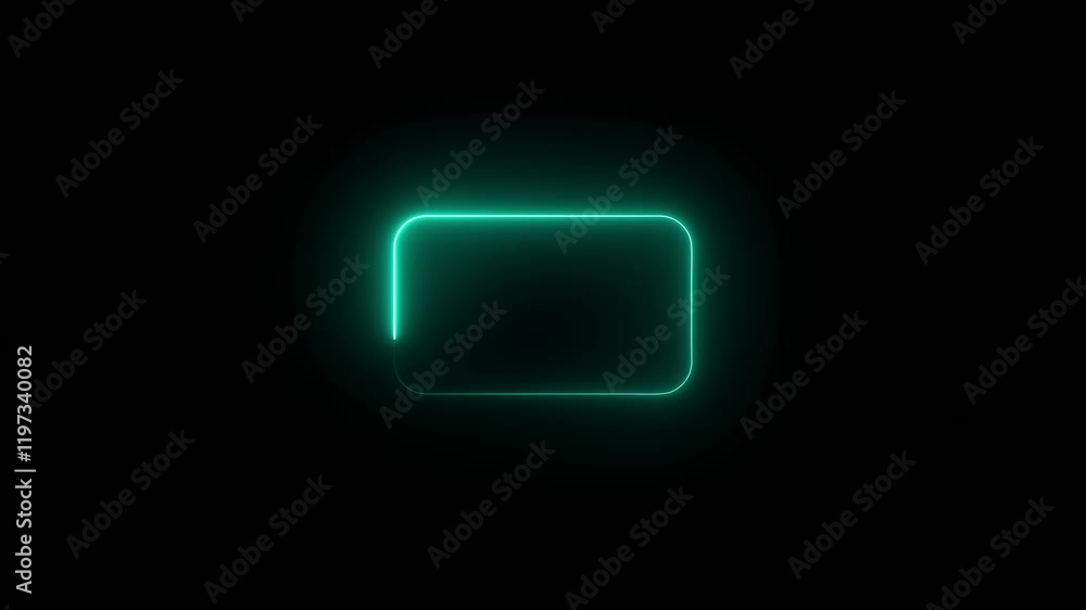 Poster frame neon light border glow line effect shape led background blank space vertical presentation desi