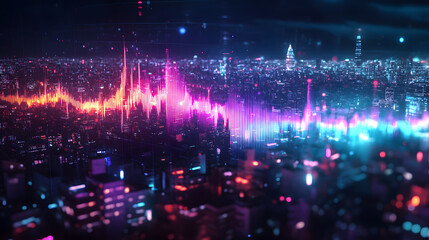 glowing abstract digital wave particles. Futuristic illustration. on background