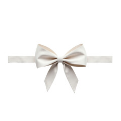 Fototapeta premium elegant light beige satin ribbon tied in a perfect bow