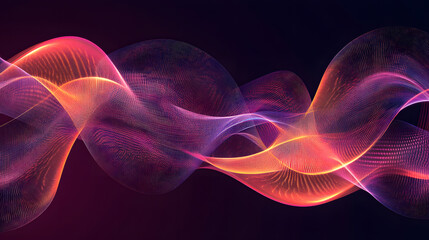 glowing abstract digital wave particles. Futuristic illustration. on background