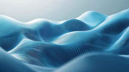 Digital blue geometric figures at abstract technology background. 3D rendering