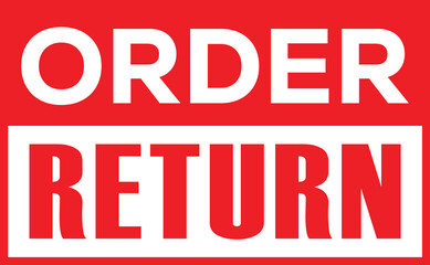 Order returns icon, ecommerce ordered product return guarantee vector icon.