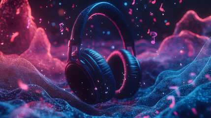 glowing abstract digital wave particles. Futuristic illustration. on background