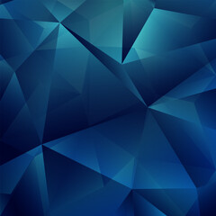 Fototapeta premium blue crystal polygon triangle pattern background