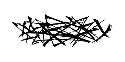 Crosshatched abstract texture in black ink