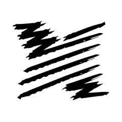 Diagonal brushstroke pattern in black