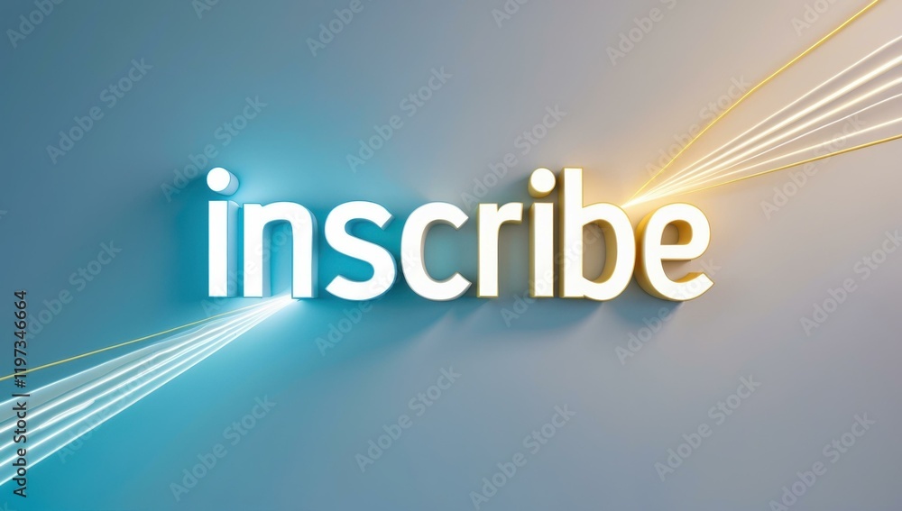Poster inscribe text title in center and light change line transition move goal in pastel blues white gold 