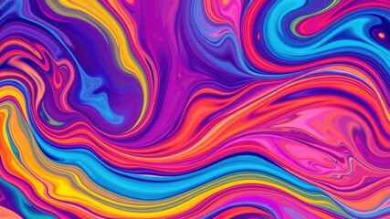 Fototapeta premium Abstract colorful background with vibrant swirls and fluid shapes, illustration, swirl, backdrop