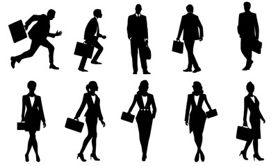 Shillouette of business character