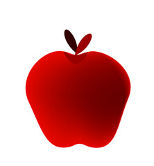 Red apple isolated on white background