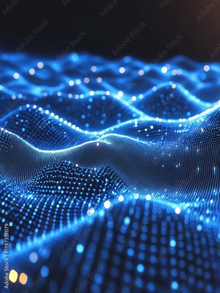 Poster Abstract technology background. Polygonal with connecting dots and lines. Data and technology concept, network connection