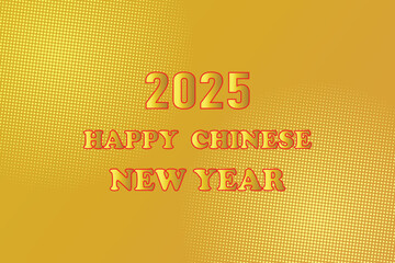 Chinese New Year 2025 Banner Design Template On Gold Background. Happy New Year.