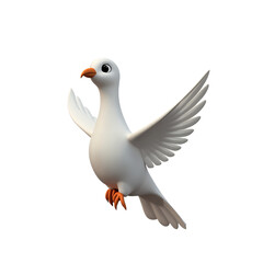 Obraz premium charming 3d-rendered white in flight
