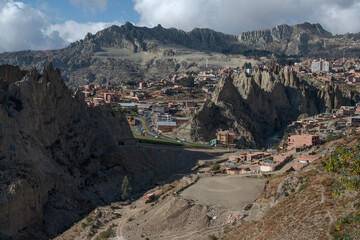 La Paz Cityscape with Rugged Andean Mountains