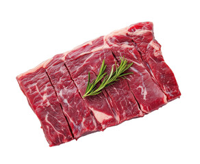 Fresh raw steak beef on transparency background