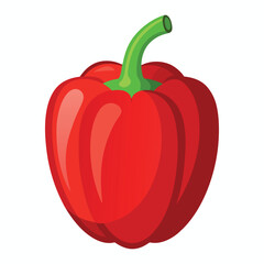 red pepper isolated on white