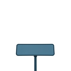 Fototapeta premium blank rectangular sign on a pole against a clear sky