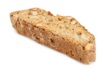 Traditional Italian almond biscuit (Cantucci) isolated on white