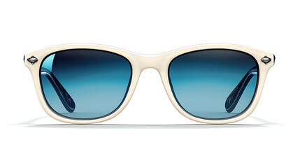 Stylish sunglasses with a gradient lens, showcased against a minimalist white background, ideal for fashion
