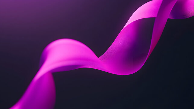 A 3D abstract scene of floating shapes and ribbons, interweaving in a harmonious pattern of motion and light 