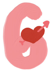 0-9 Heart Valentine Day Number