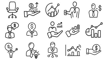 Flat Design Business Icons – Corporate Essentials