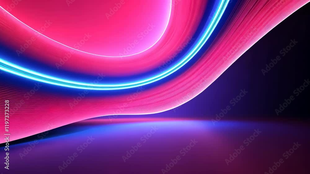 Poster vibrant abstract background with dynamic pink and blue light waves futuristic and energetic motion a