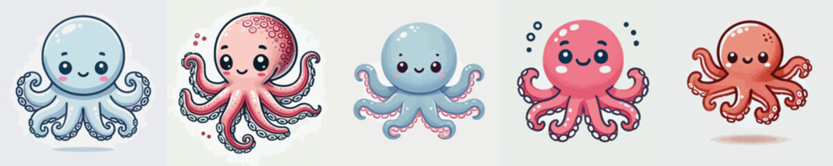set of cute octopus vectors © sarah16blakeyxh2