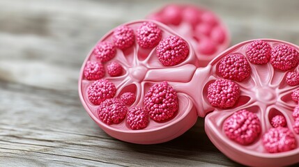 Detailed 3D Model of Kidneys with Nephrons Human Anatomy Medical Illustration