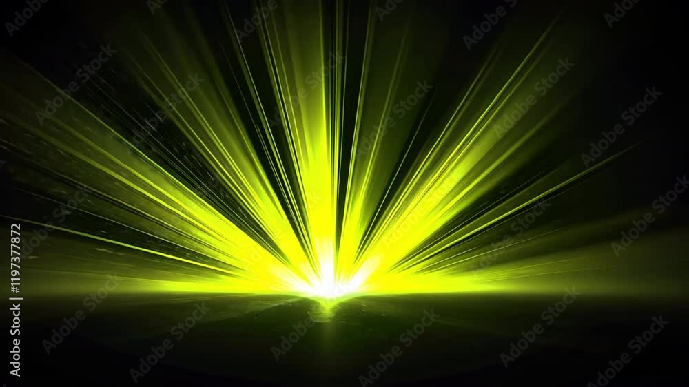 Poster dynamic bright green light rays an abstract background of energy and illumination, creating vibrant 