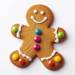 gingerbread man isolated on white background