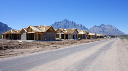 Desert Homes Under Construction, Mountain View