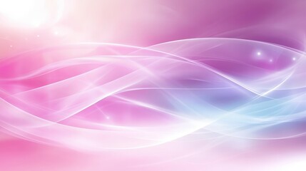 Abstract Lavender and White Flowing Wave Background Soft Pastel Swirls Design